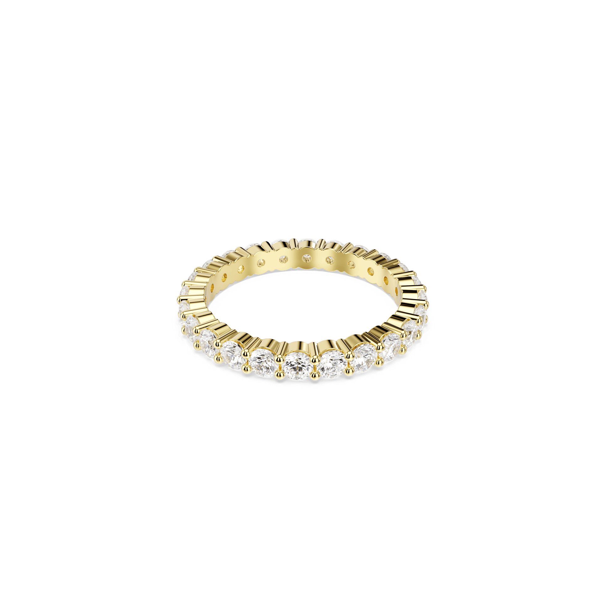 Matrix Vittore band ring, Round cut, White, Gold-tone plated 5750617