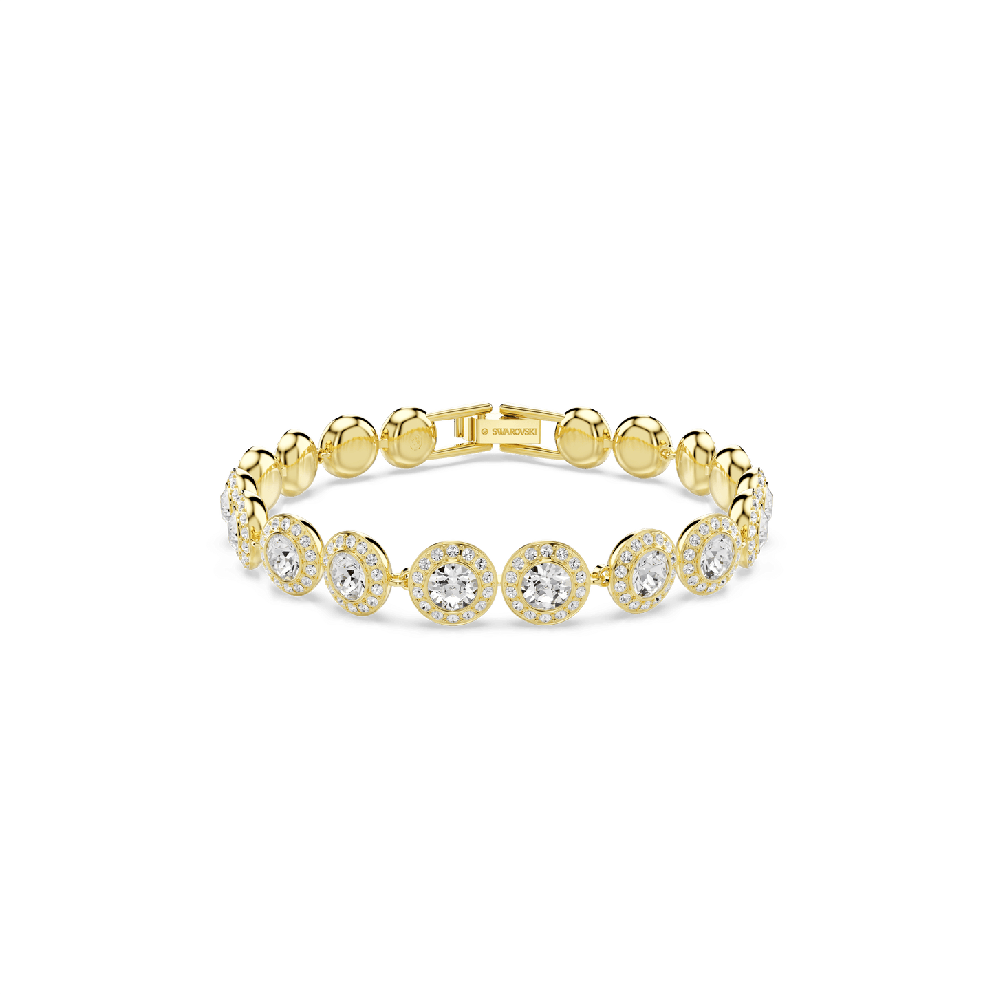 Una Angelic set, Set (3), Round cut, White, Gold-tone plated 5750619