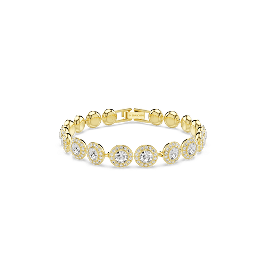 Una Angelic set, Set (3), Round cut, White, Gold-tone plated 5750619