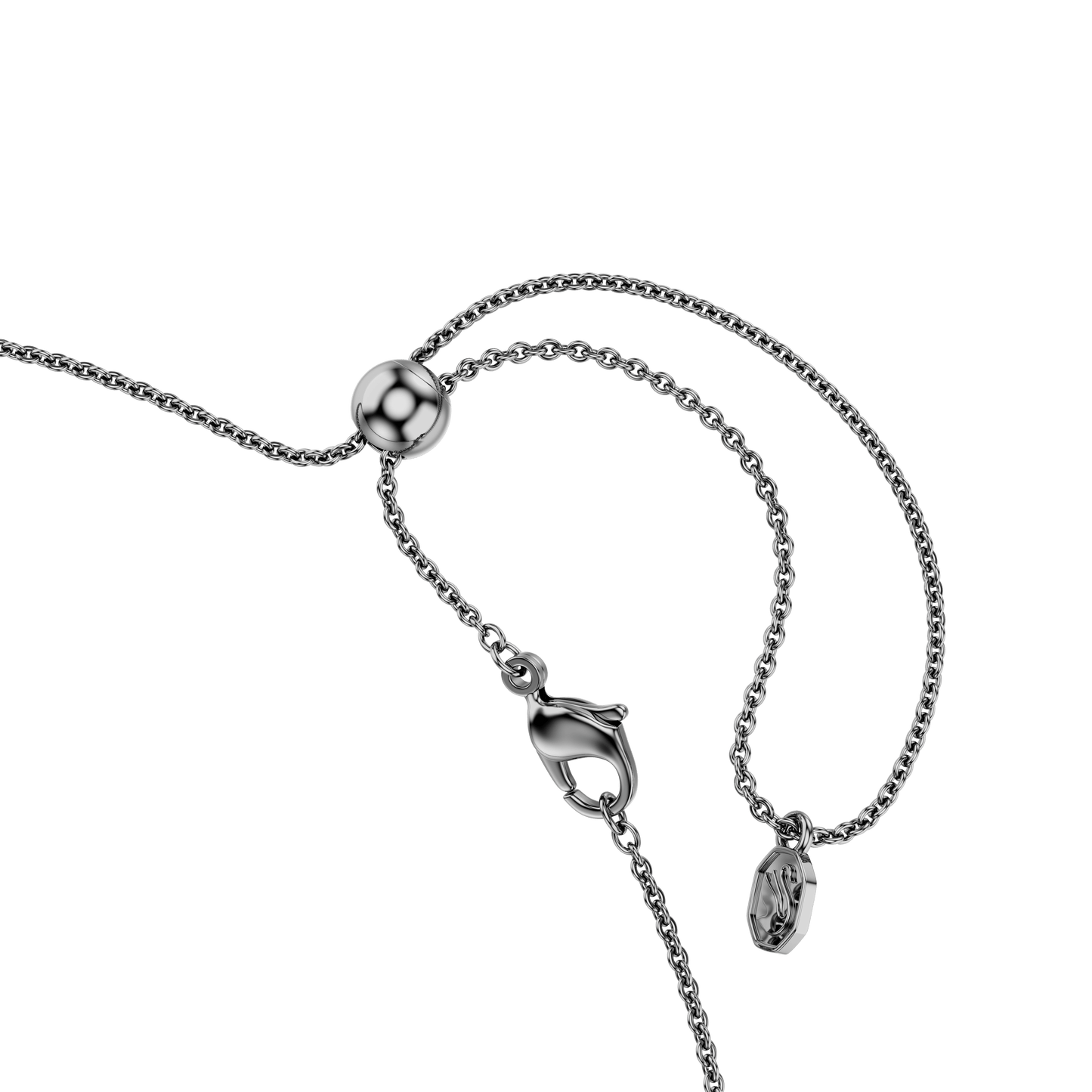 Matrix Tennis necklace, Gradient of round cuts, Multicolored, Ruthenium plated 5751192