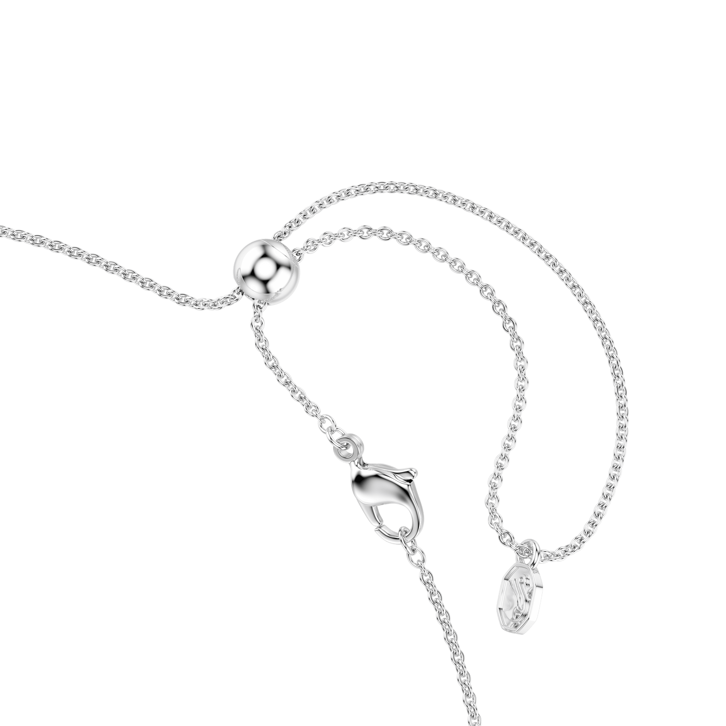 Matrix Tennis necklace, Gradient of round cuts, Multicolored, Rhodium plated 5751196