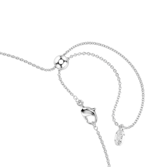 Matrix Tennis necklace, Gradient of round cuts, Multicolored, Rhodium plated 5751196