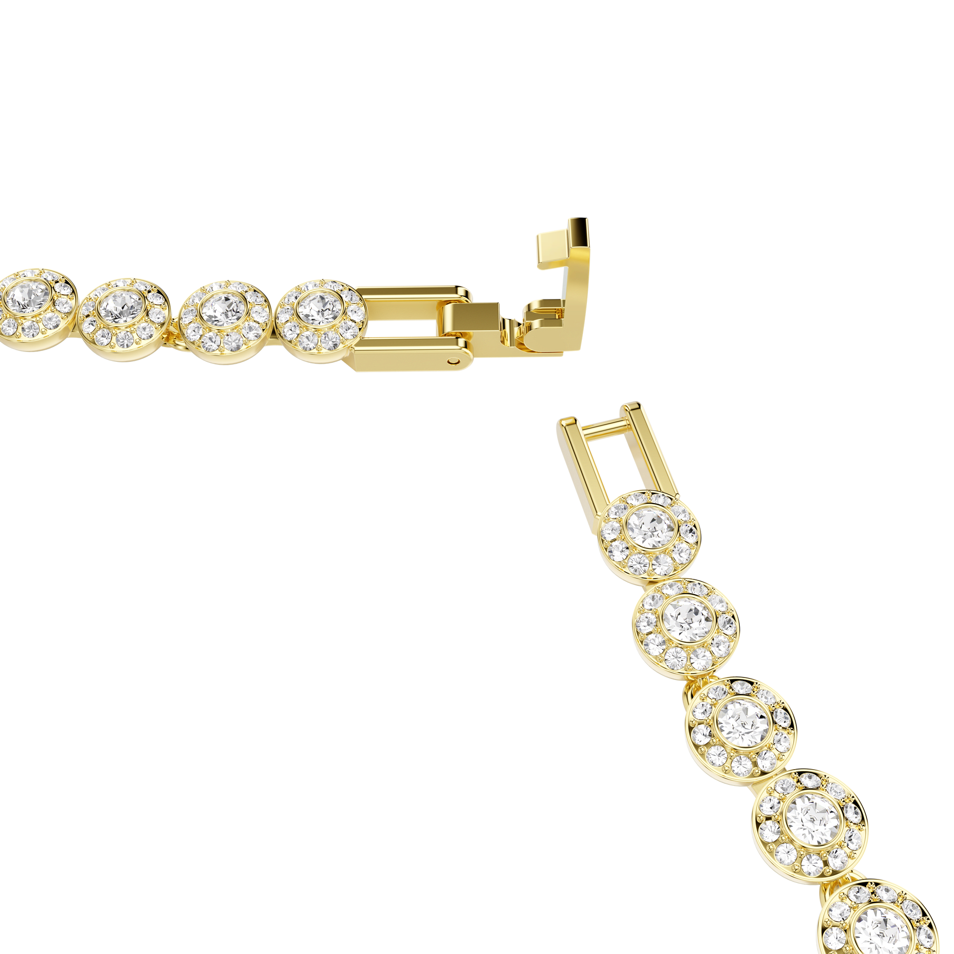 Una Angelic necklace, Round cut, Small, White, Gold-tone plated 5751560
