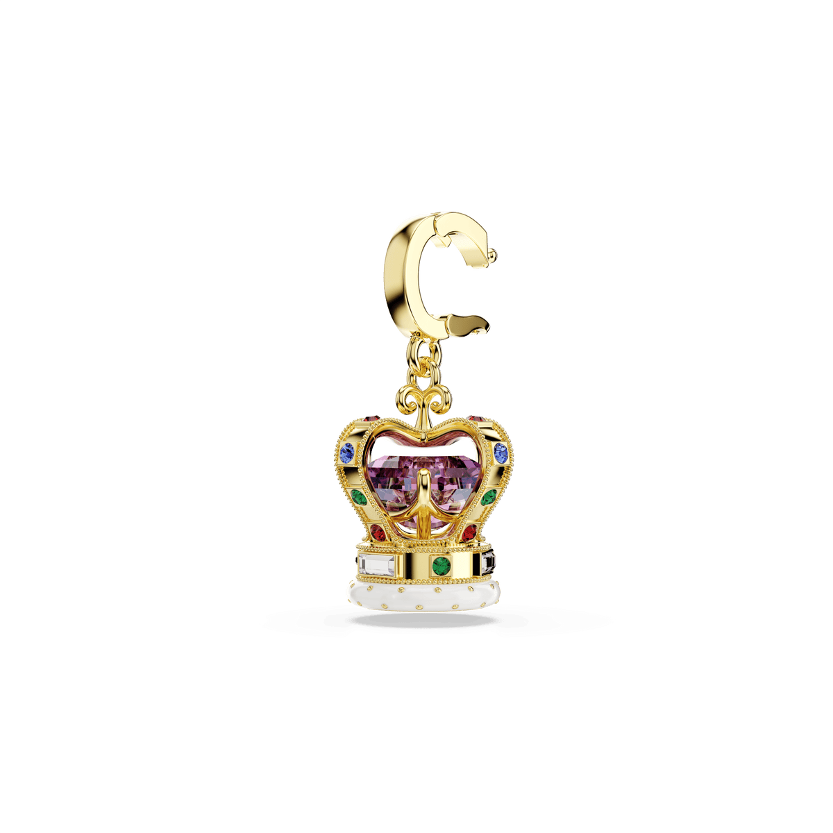 Minions Crown charm, Mixed cuts, Multicolored, 18K gold finish