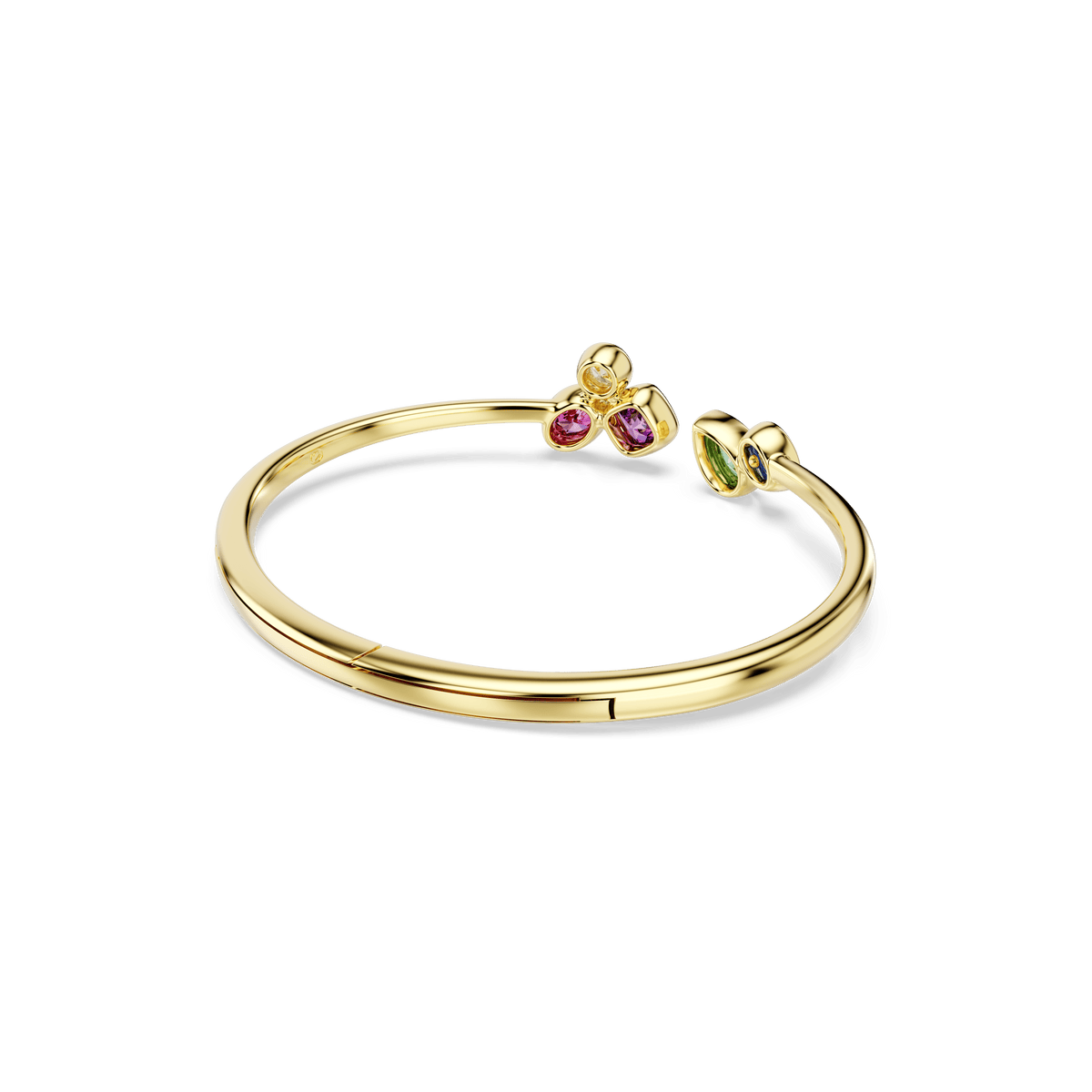 Imber bangle, Mixed cuts, Multicolored, 18K gold finish