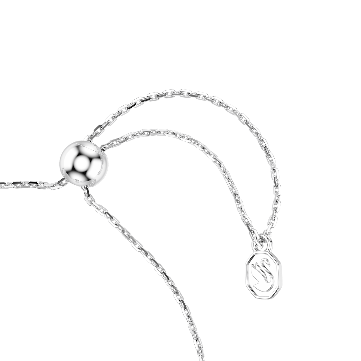 Sublima bracelet, Round cut, Star, White, Rhodium plated