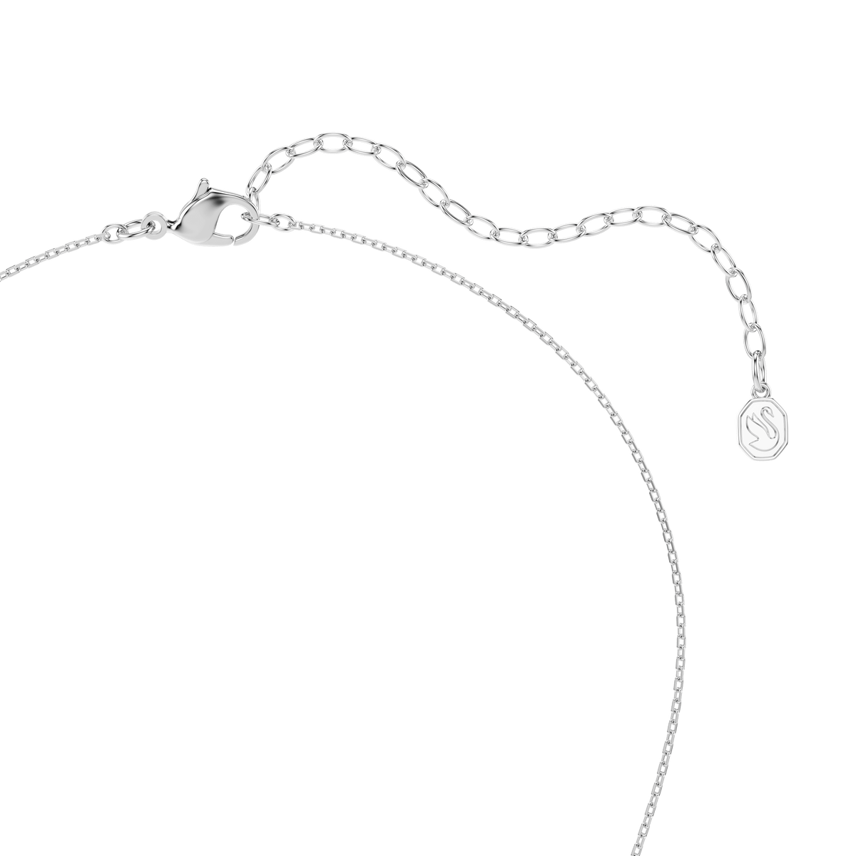 Sublima pendant, Round cut, Star, White, Rhodium plated