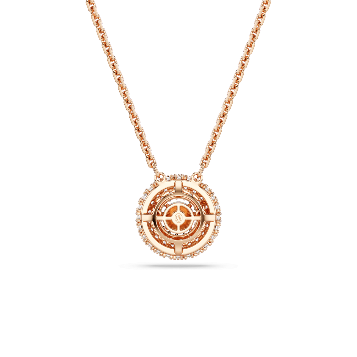 Sublima pendant, Round cut, White, 18K rose gold finish