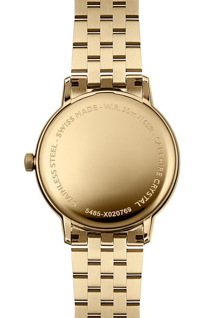Toccata Men's Quartz Gold PVD White Dial Bracelet Watch, 39mm 5485-P-00359