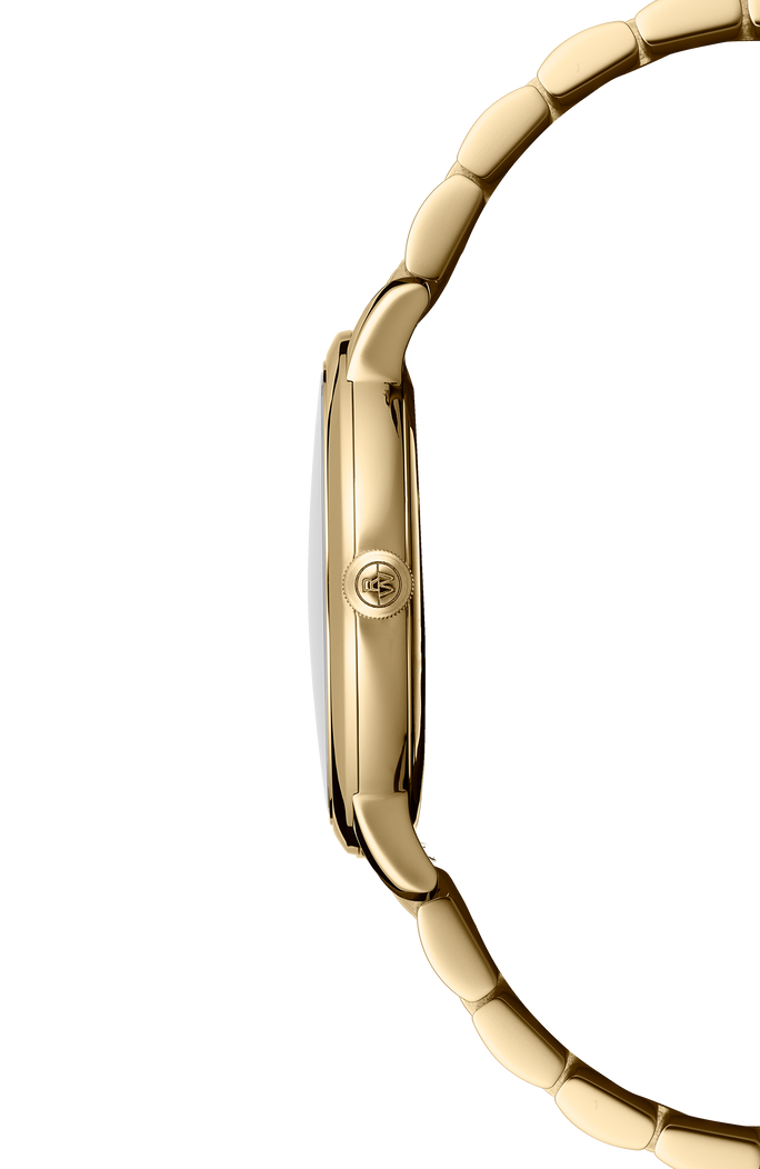 Toccata Men's Quartz Gold PVD White Dial Bracelet Watch, 39mm 5485-P-00359