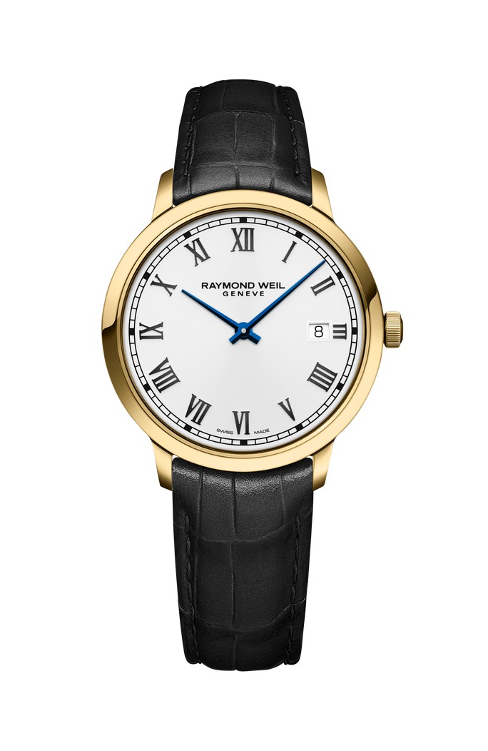 raymond-weil-toccata-mens-quartz-gold-pvd-white-dial-leather-strap-watch-39mm-5485-pc-00359