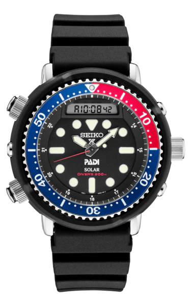 Seiko Prospex Solar Analog-Digital Diver Watch SNJ027