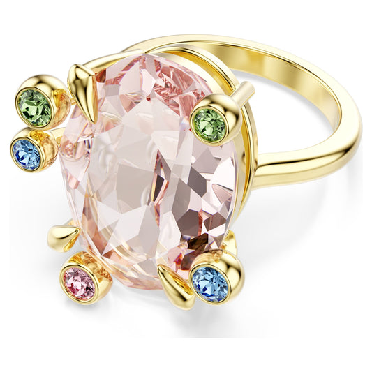 Gema ring Set (3), Mixed cuts, Multicolored, 18K gold finish