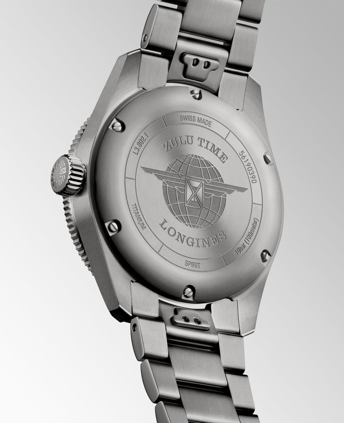 Spirit Zulu Time Titanium Automatic Watch L3.802.1.53.6