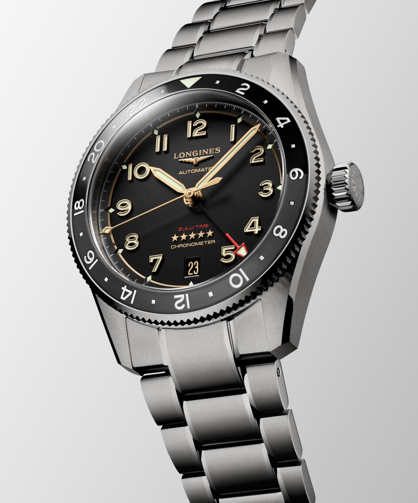Spirit Zulu Time Titanium Automatic Watch L3.802.1.53.6