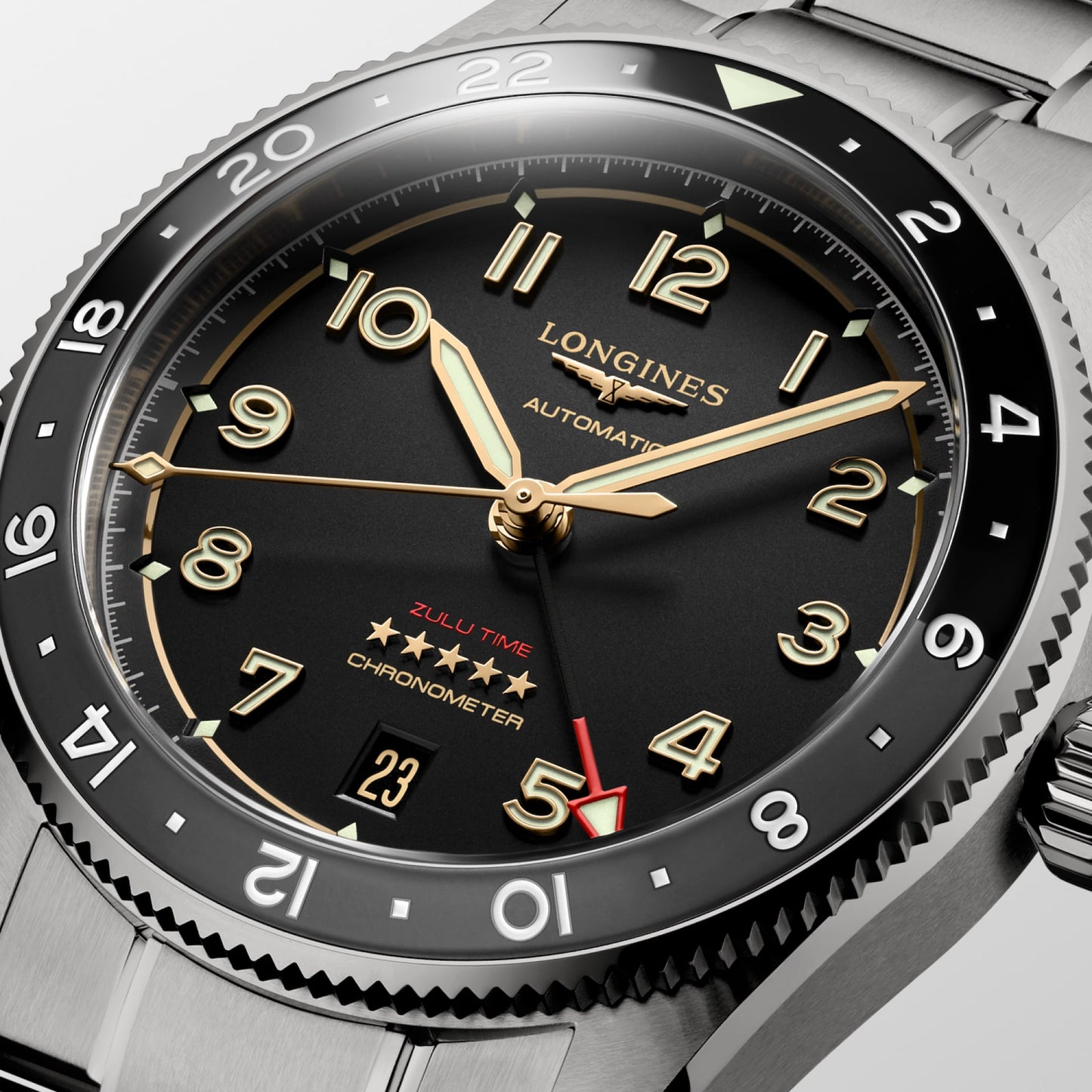 Spirit Zulu Time Titanium Automatic Watch L3.802.1.53.6