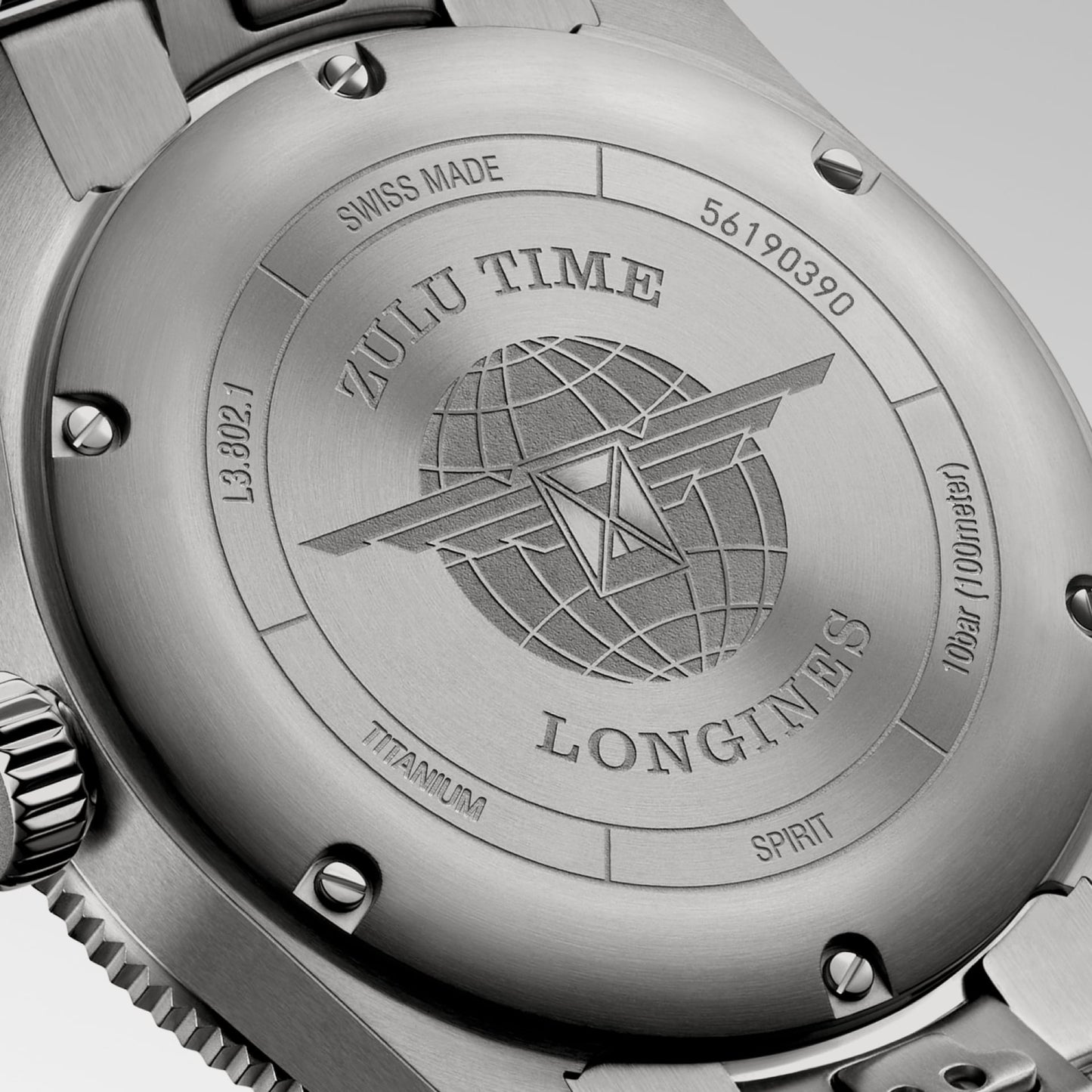 Spirit Zulu Time Titanium Automatic Watch L3.802.1.53.6