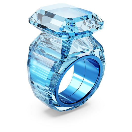 Lucent cocktail ring Octagon cut, Blue, Green, Pink, and White Color
