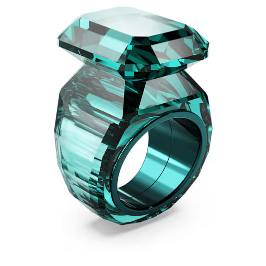 Lucent cocktail ring, Octagon cut, Green