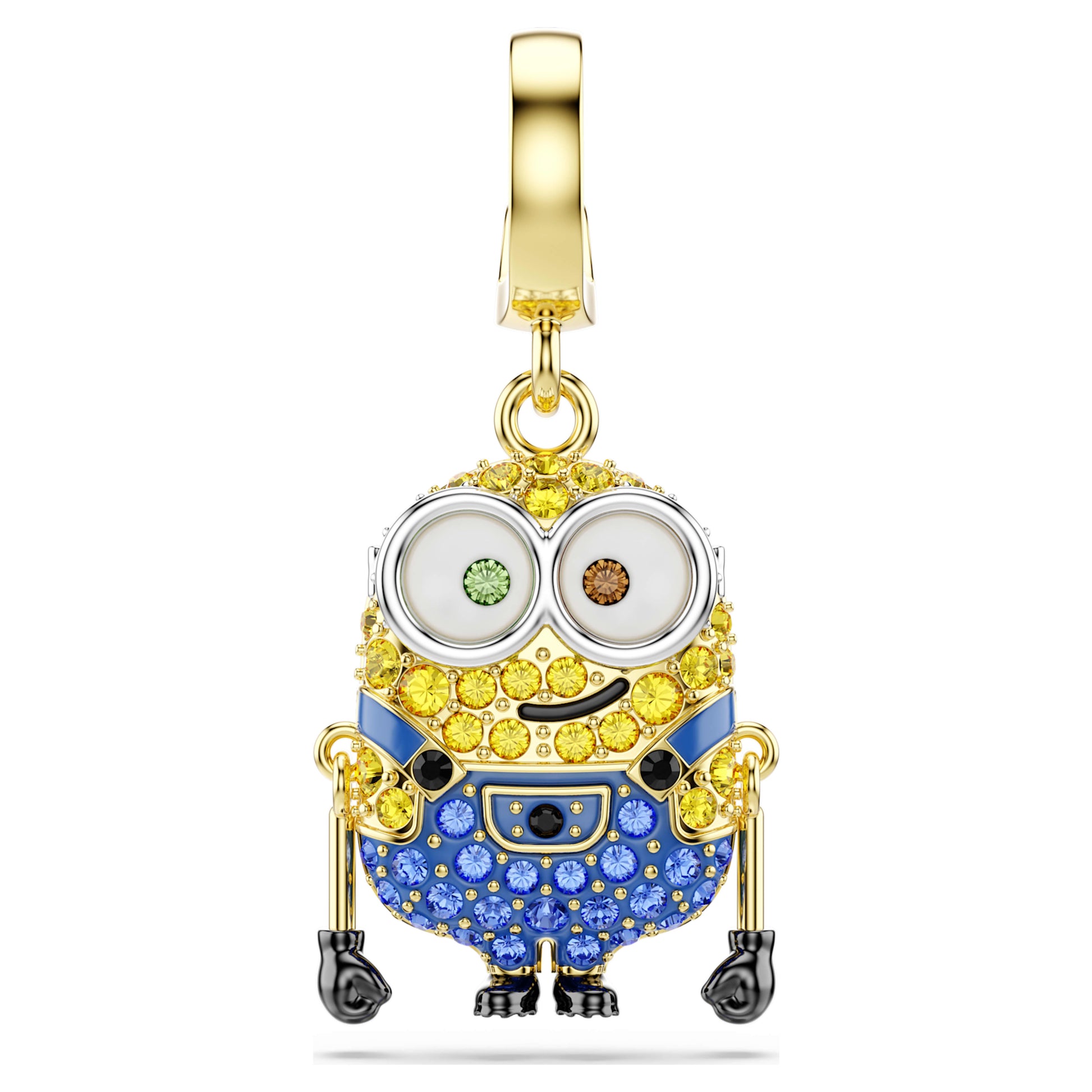 Minions Bob charm, Pavé, Multicolored, Gold-tone plated 5753016