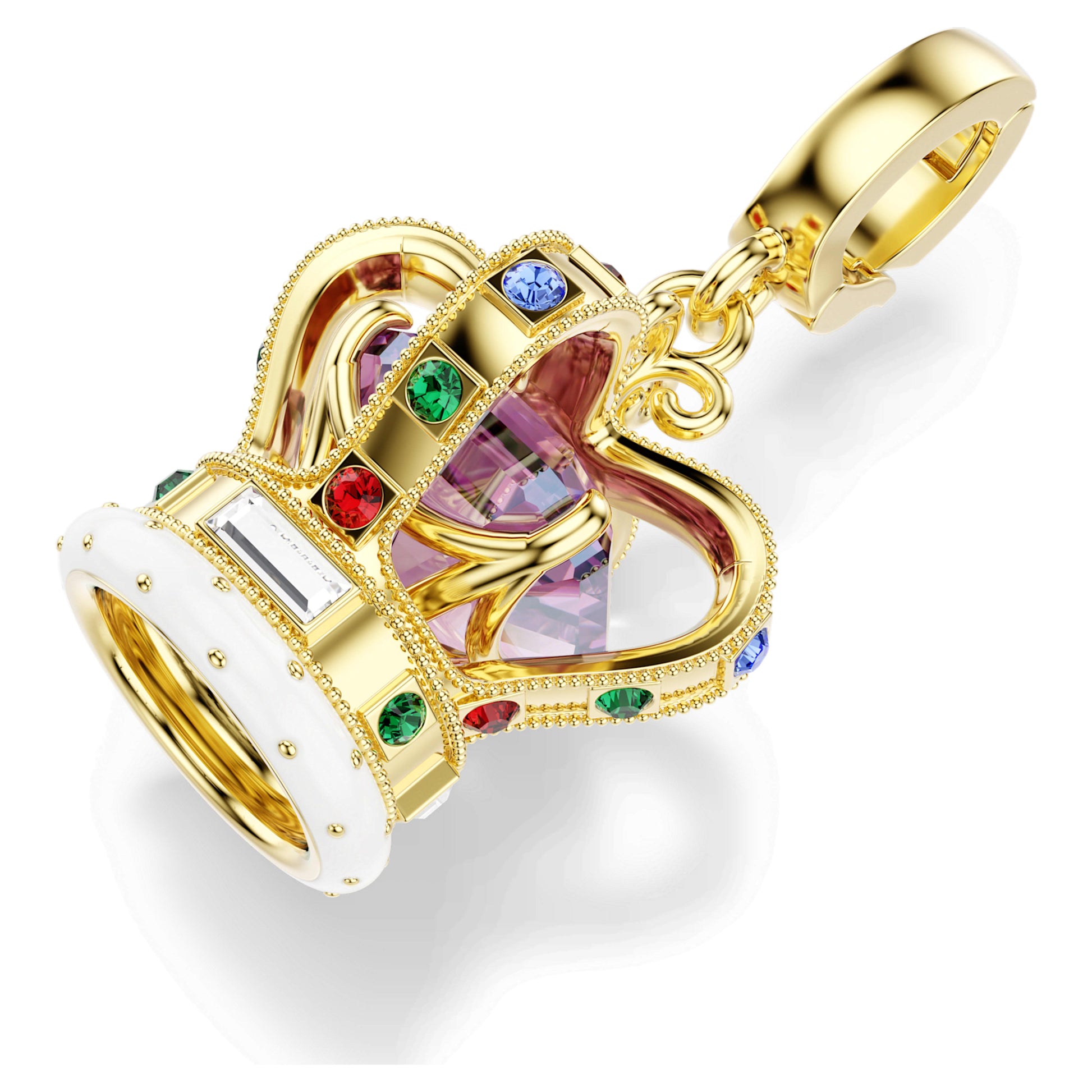 Minions Crown charm, Mixed cuts, Multicolored, Gold-tone plated 5753019