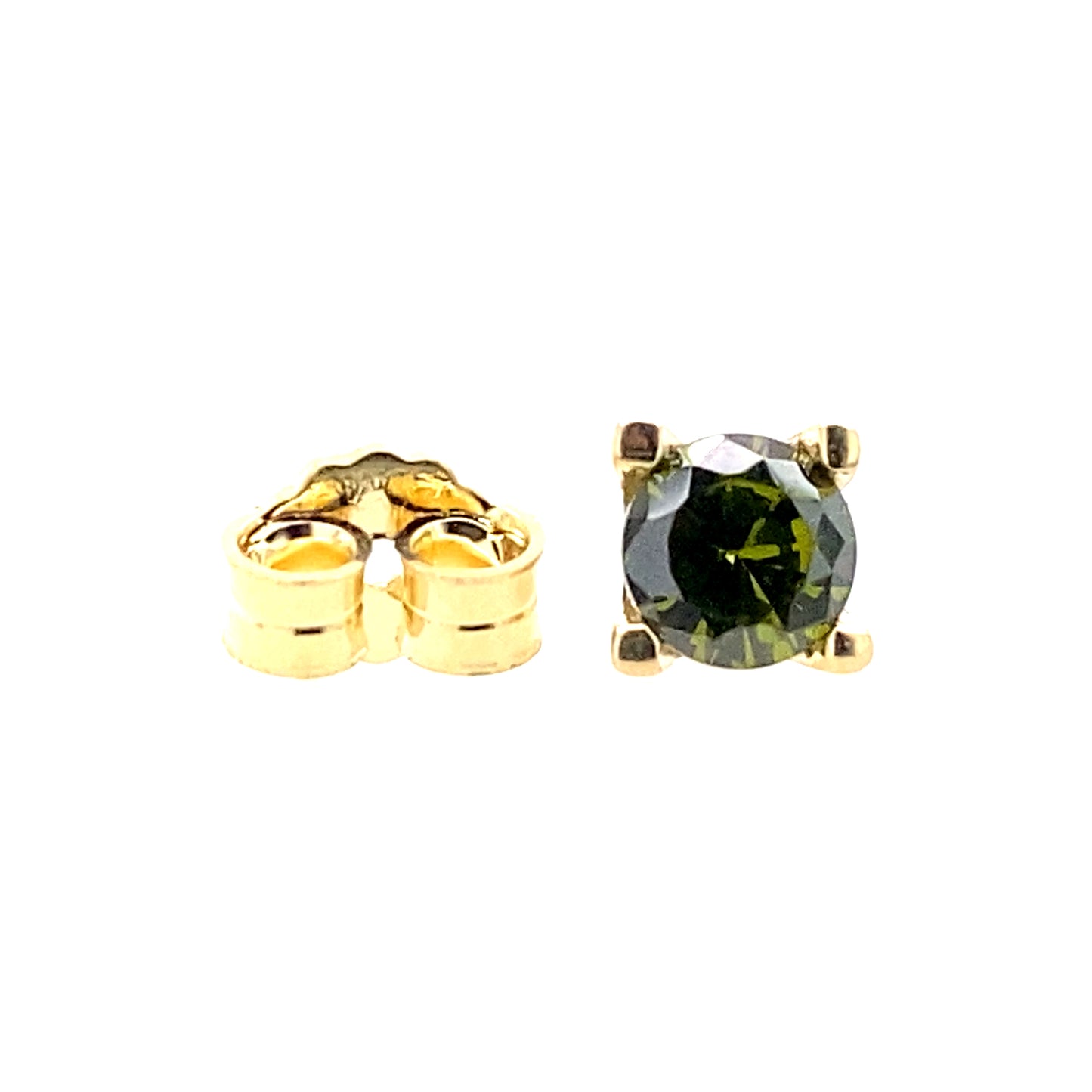 Light Green CZ 14 Karat earrings