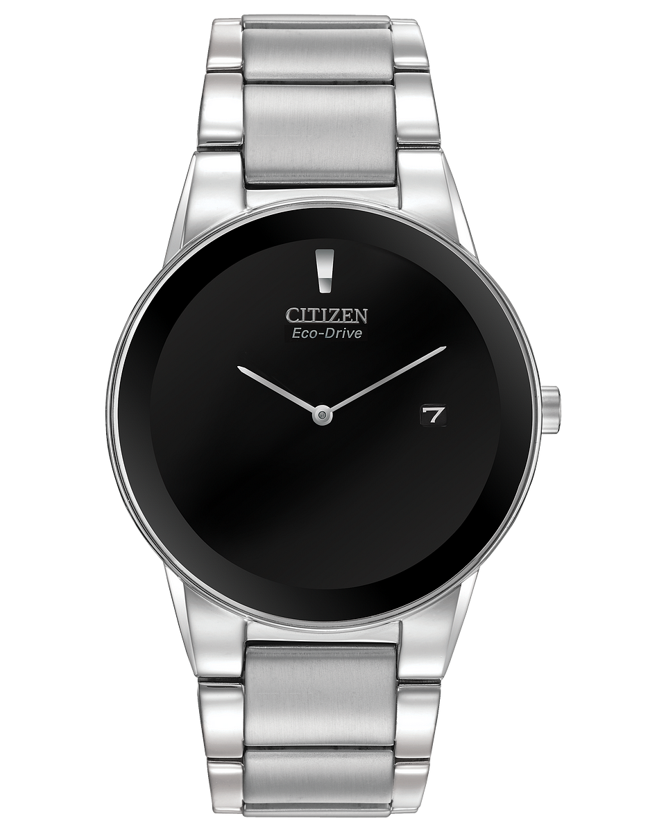 Citizen watch AU1060-51E stainless steel strap with a black dial