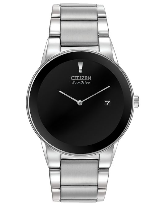 Citizen watch AU1060-51E stainless steel strap with a black dial