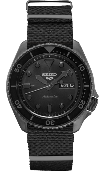 Seiko SRPD79 Seiko Sports 5 Men's Watch Black 42.5mm Stainless Steel