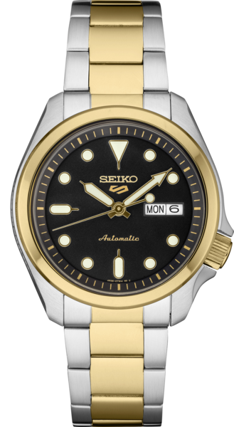 Seiko SRPE60 Seiko 5 Sports Men's Watch Silver-Tone, Gold-Tone 44.6mm Stainless Steel