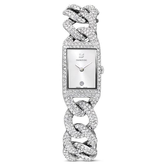 Swarovski Cocktail Watch, Metal Bracelet Silver One Size 5547617