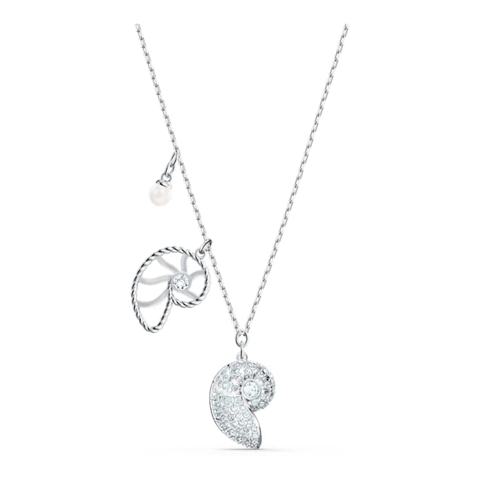 SWAROVSKI Crystal Shell Nautilus Rhodium-Plated Pendant Necklace 5520669